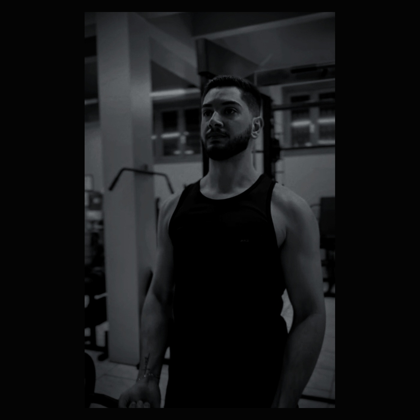 Retrato de treino na academia