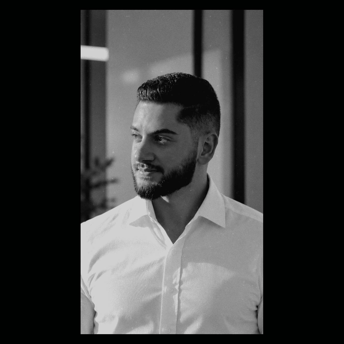 Retrato em preto e branco